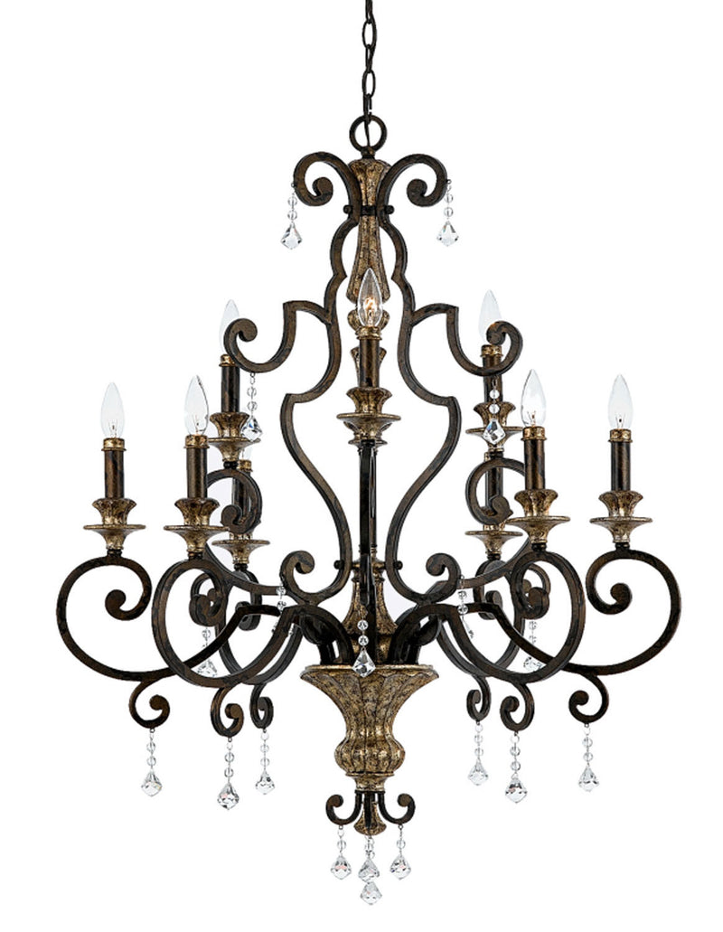 Quoizel MQ5009HL Nine Light Chandelier, Heirloom