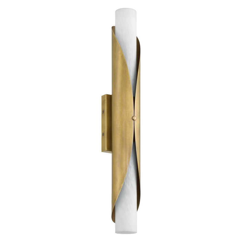 Thesis 207619A Two Light Wall Sconce, Natural Brass, Alabaster