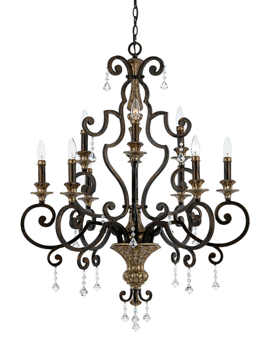 Quoizel MQ5009HL Nine Light Chandelier, Heirloom