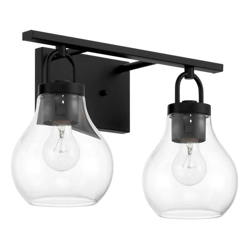 Thesis 207635A Two Light Vanity, Matte Black