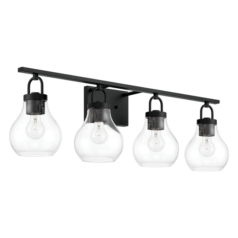 Thesis 207637A Four Light Vanity, Matte Black