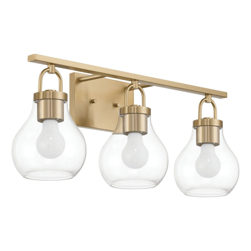 Thesis 207641A Three Light Vanity, Champagne Gold