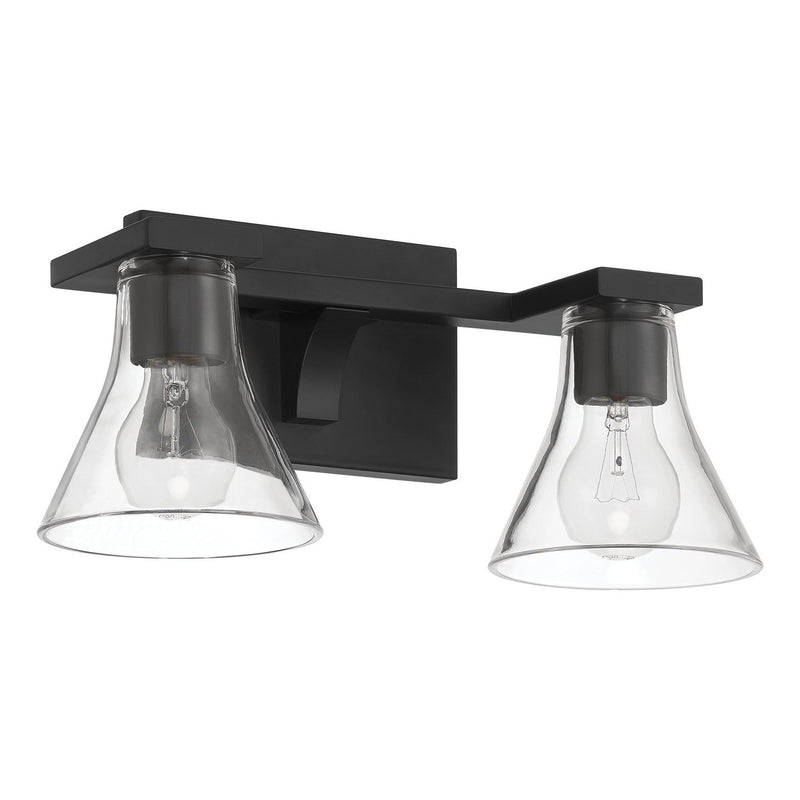 Thesis 207662A Two Light Vanity, Matte Black