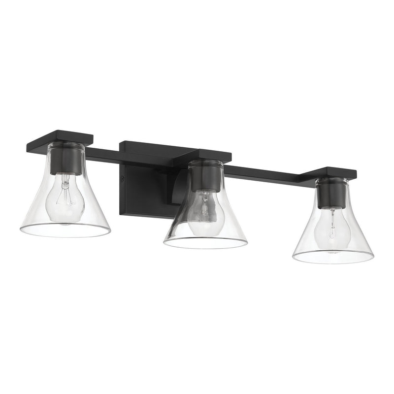 Thesis 207663A Three Light Vanity, Matte Black