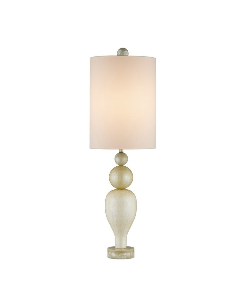 Currey and Company 6000-1038 One Light Table Lamp, Warm Ivory / Light Olive