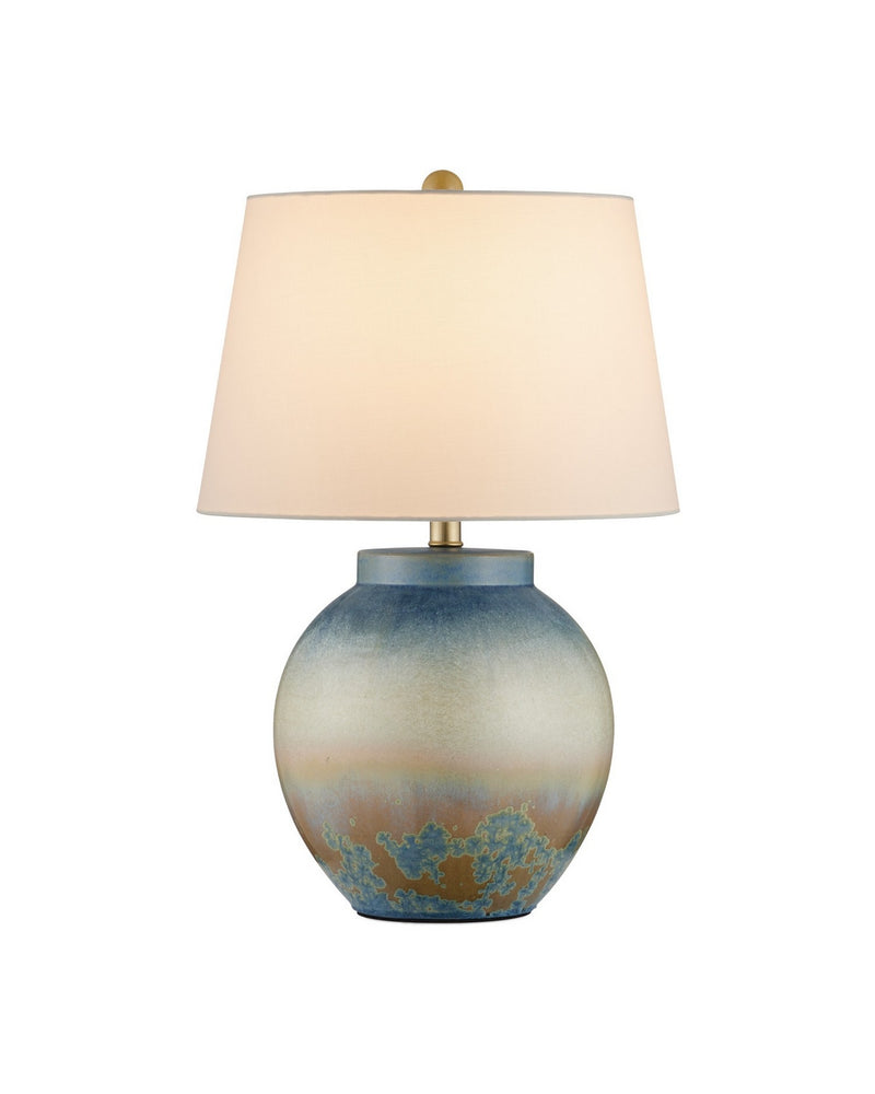Currey and Company 6000-1039 One Light Table Lamp, Yellow / Blue
