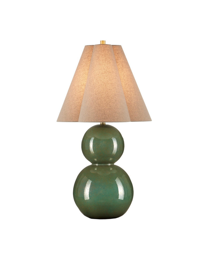 Currey and Company 6000-1041 One Light Table Lamp, Green