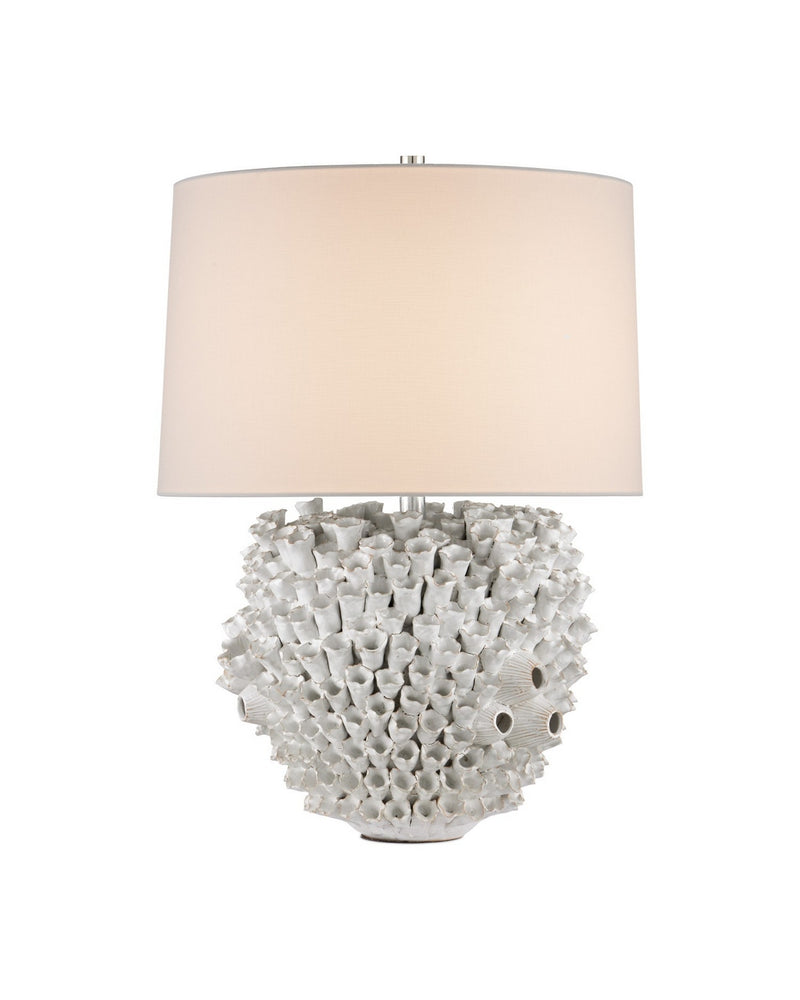 Currey and Company 6000-1045 One Light Table Lamp, White