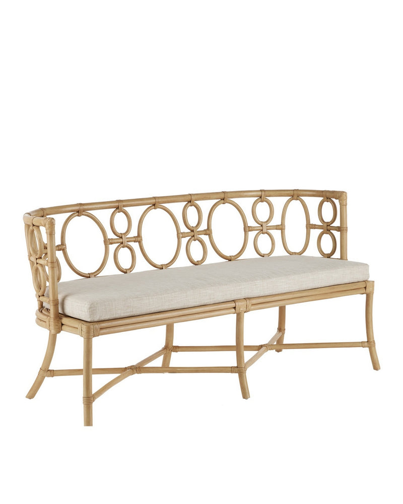 Currey and Company 7000-0592 Bench, Natural