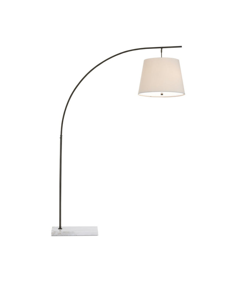Currey and Company 8000-0119 Two Light Floor Lamp, Oil Rubbed Bronze/White