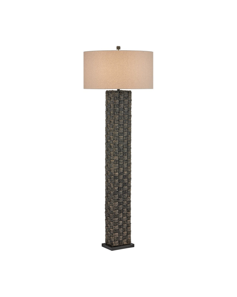 Currey and Company 8000-0171 One Light Floor Lamp, Black