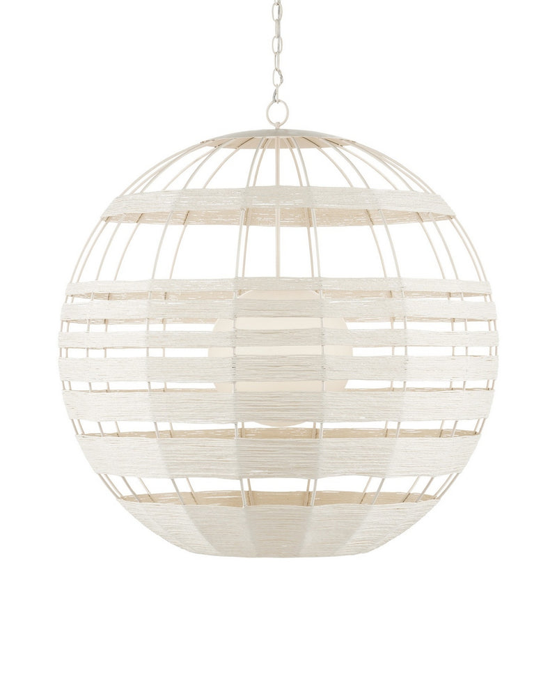 Currey and Company 9000-0835 One Light Chandelier, Vanilla/White