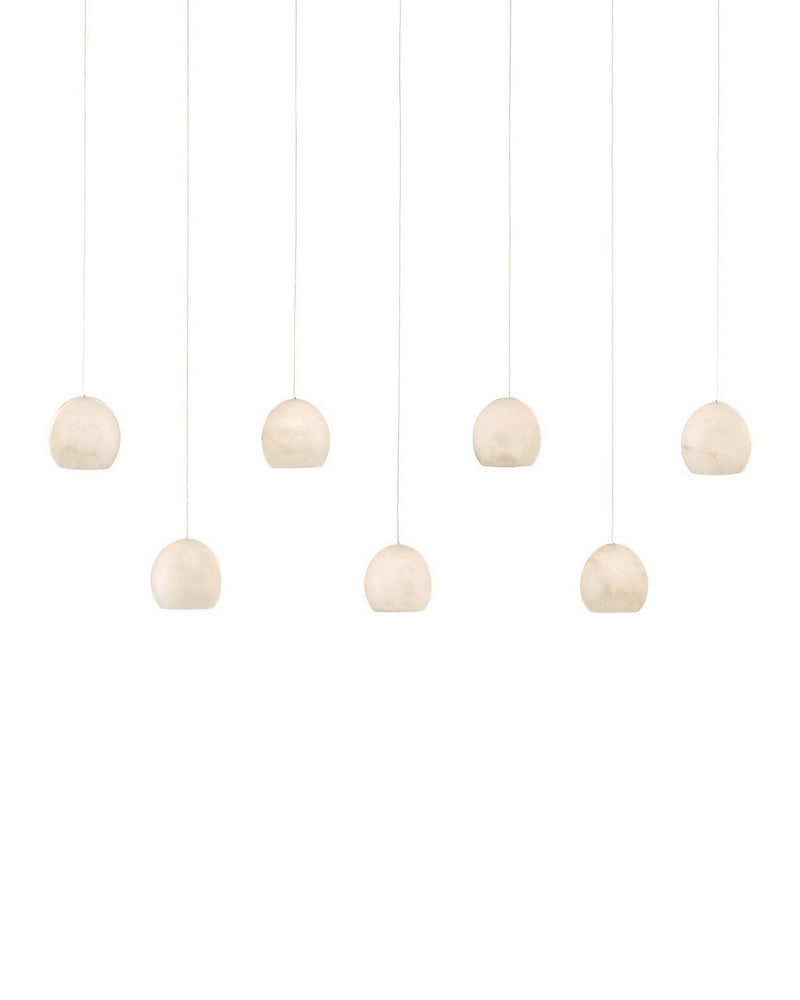Currey and Company 9000-1064 Seven Light Pendant, White