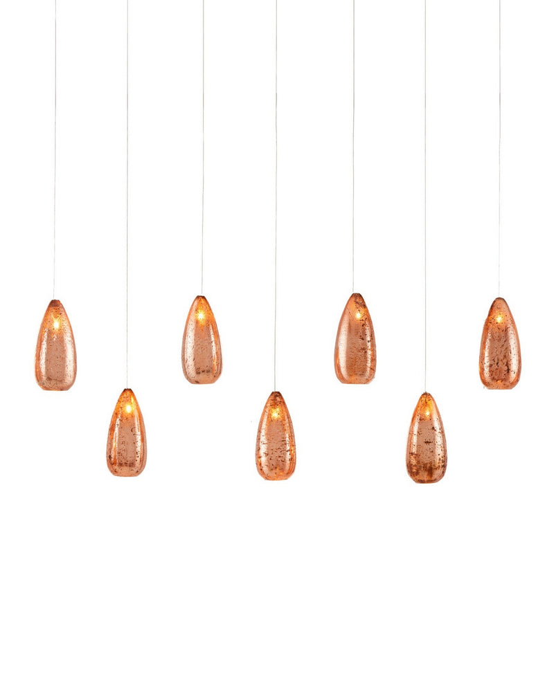 Currey and Company 9000-1065 Seven Light Pendant, Copper