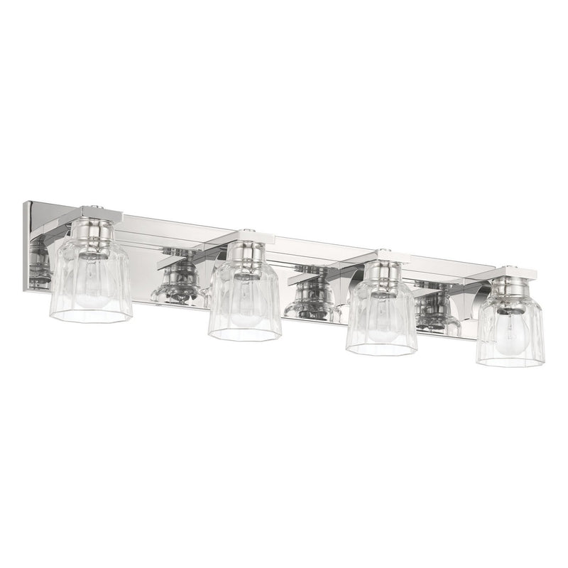 Thesis 207673A Four Light Vanity, Polished Nickel