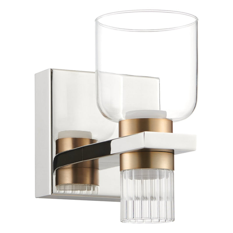Thesis 207678A LED Vanity, Polished Nickel, Champagne Gold