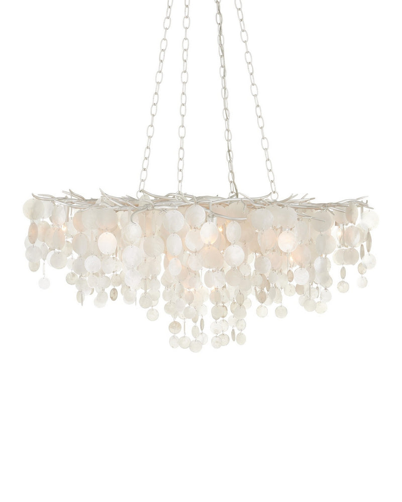 Currey and Company 9000-1322 16 Light Chandelier, Natural / Pearlized White