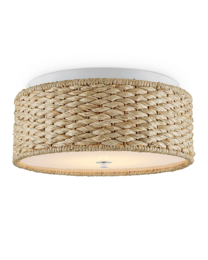 Currey and Company 9999-0056 LED Flush Mount, Natural/White