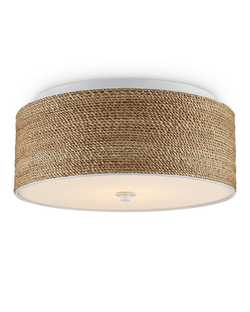 Currey and Company 9999-0057 LED Flush Mount, Natural/White