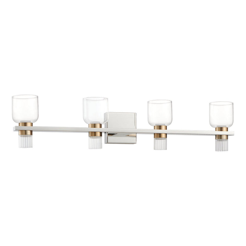 Thesis 207682A LED Vanity, Polished Nickel, Champagne Gold