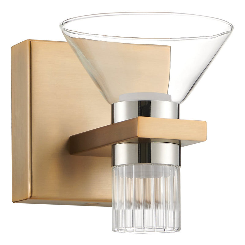 Thesis 207683A LED Vanity, Champagne Gold, Polished Nickel