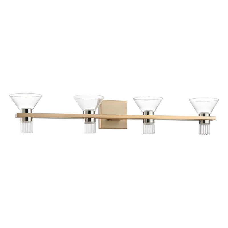 Thesis 207686A LED Vanity, Champagne Gold, Polished Nickel