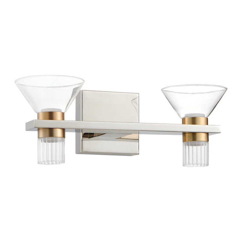 Thesis 207688A LED Vanity, Polished Nickel, Champagne Gold