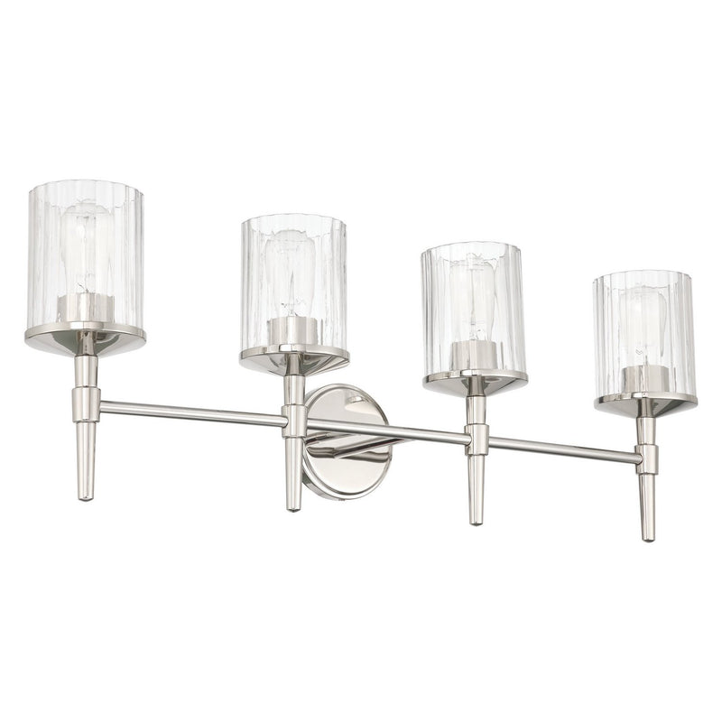 Thesis 207699A Four Light Vanity, Polished Nickel