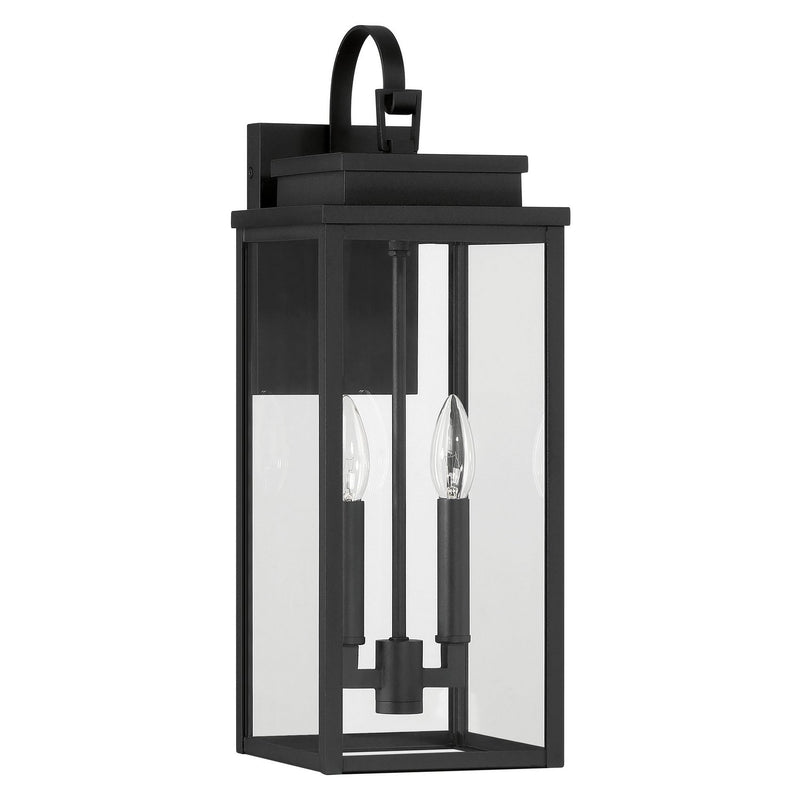 Thesis 207742A Two Light Exterior Wall Sconce, Textured Black