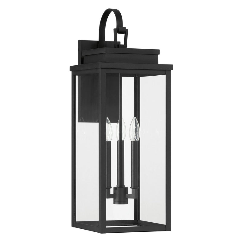 Thesis 207743A Three Light Exterior Wall Sconce, Textured Black