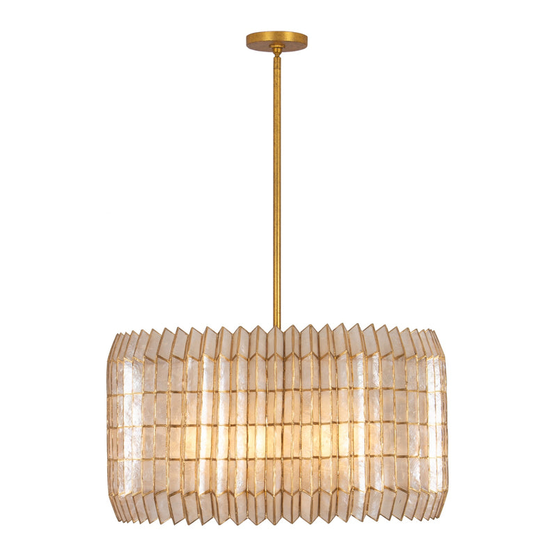 Kalco 522655OL Eight Light Chandelier, Oxidized Gold Leaf