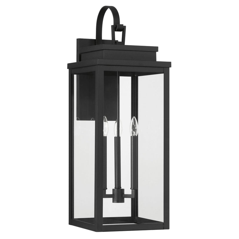 Thesis 207744A Three Light Exterior Wall Sconce, Textured Black
