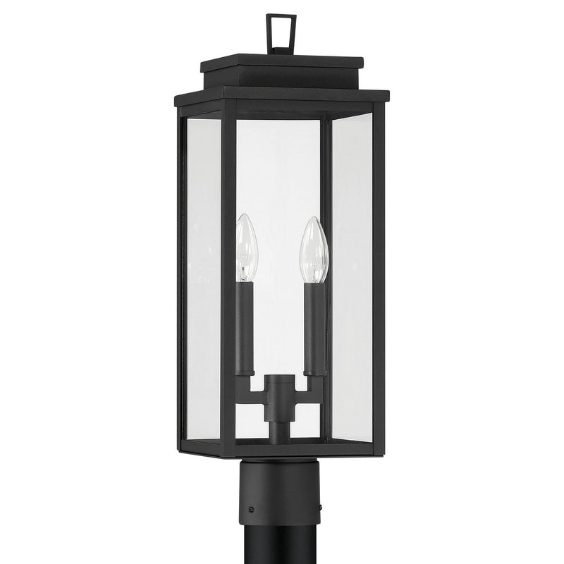 Thesis 207745A Two Light Exterior Post Light, Textured Black