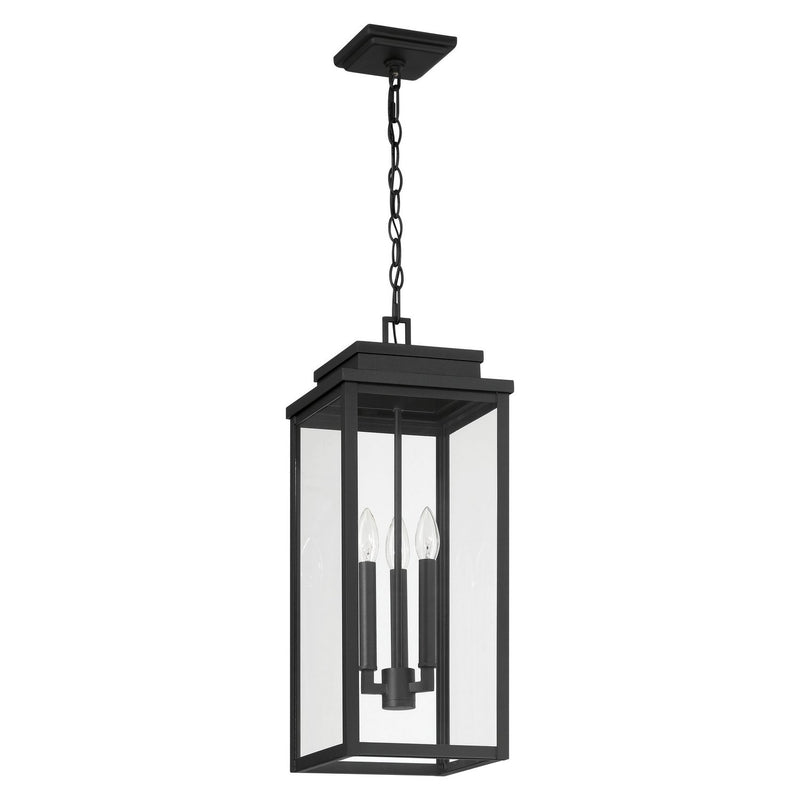 Thesis 207747A Three Light Exterior Pendant, Textured Black