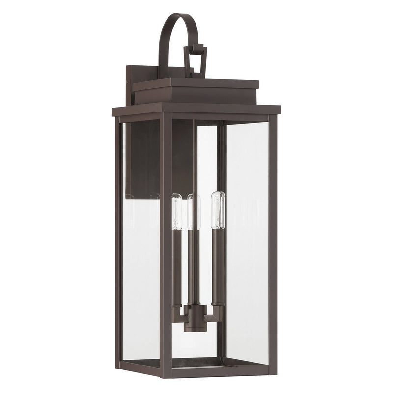 Thesis 207751A Three Light Exterior Wall Sconce, Dark Bronze