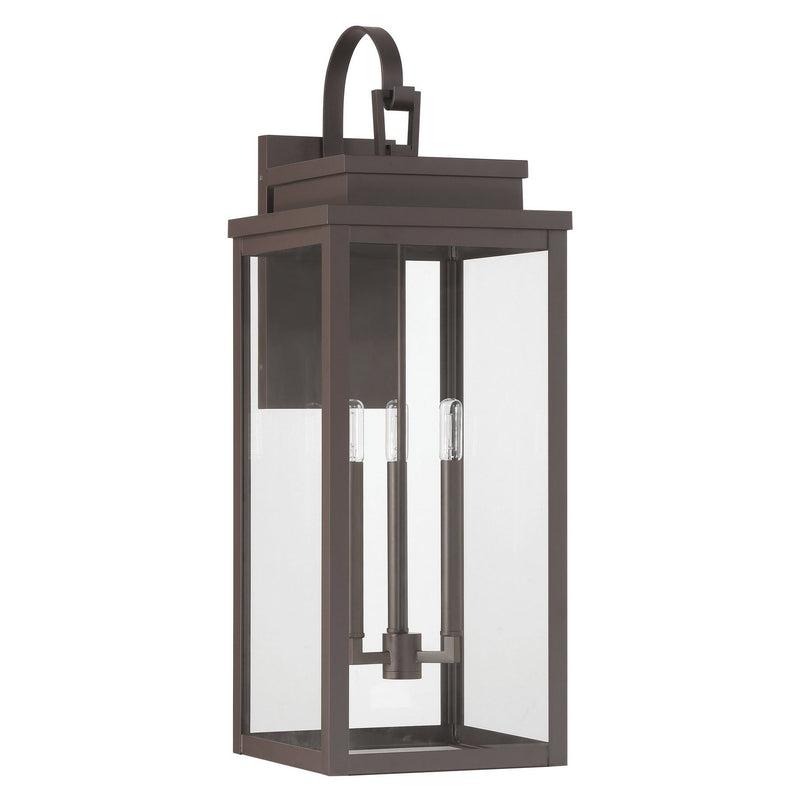 Thesis 207752A Three Light Exterior Wall Sconce, Dark Bronze