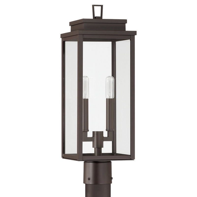 Thesis 207753A Two Light Exterior Post Light, Dark Bronze