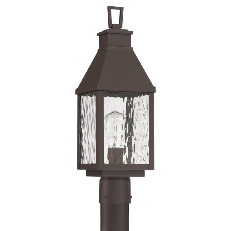 Thesis 207765A One Light Exterior Post Light, Dark Bronze