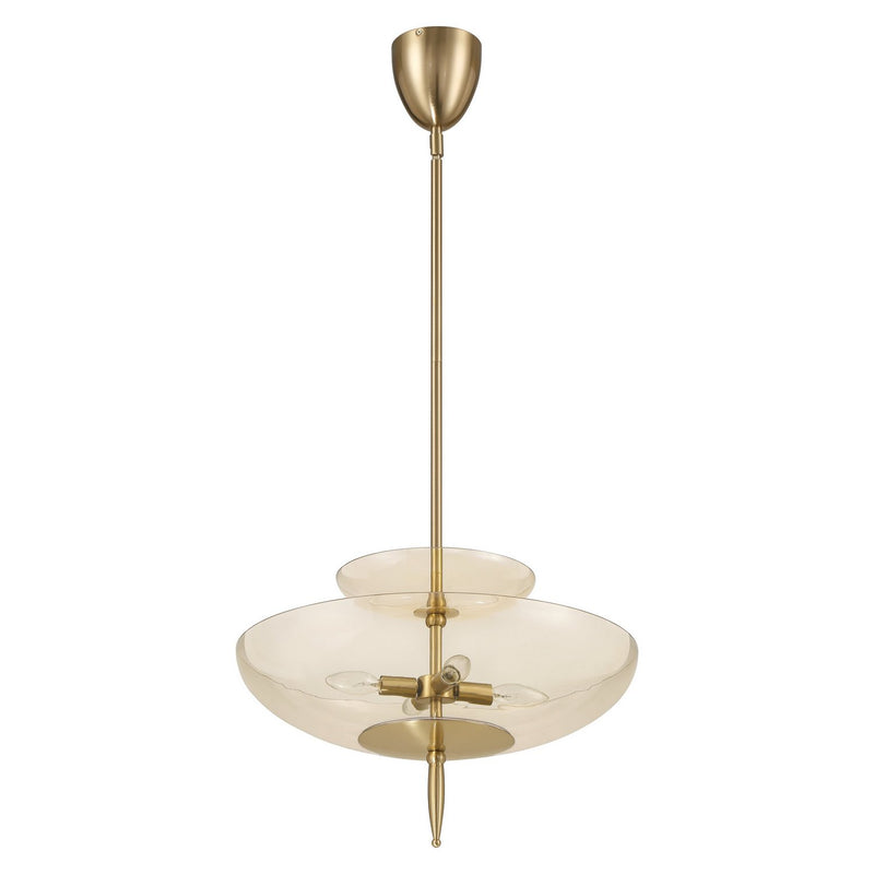 Thesis 207782A Four Light Convertible Pendant, Brushed Gold