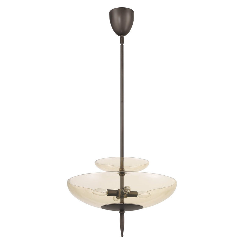 Thesis 207783A Four Light Convertible Pendant, Forged Bronze