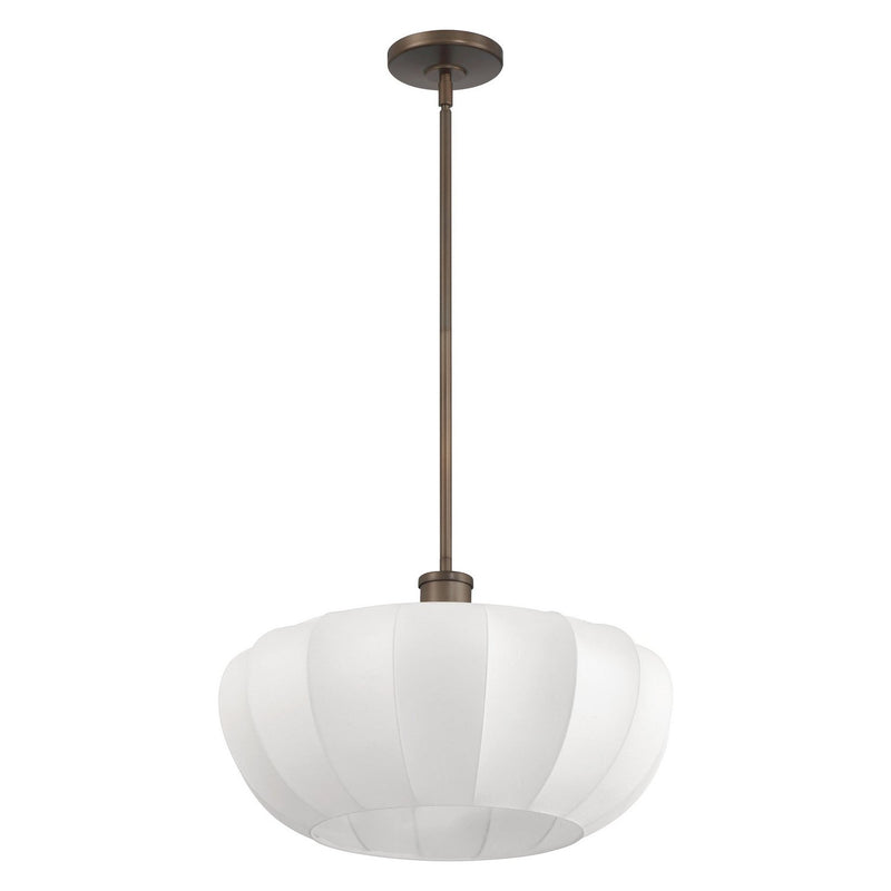 Thesis 207793A Four Light Convertible Pendant, Forged Bronze