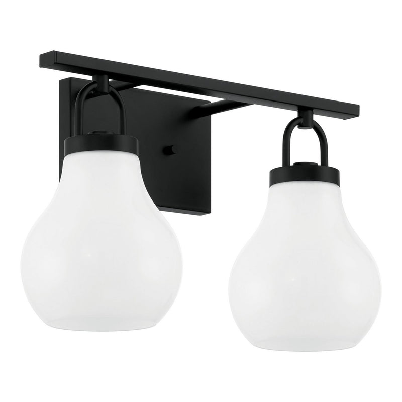 Thesis 207851A Two Light Vanity, Matte Black