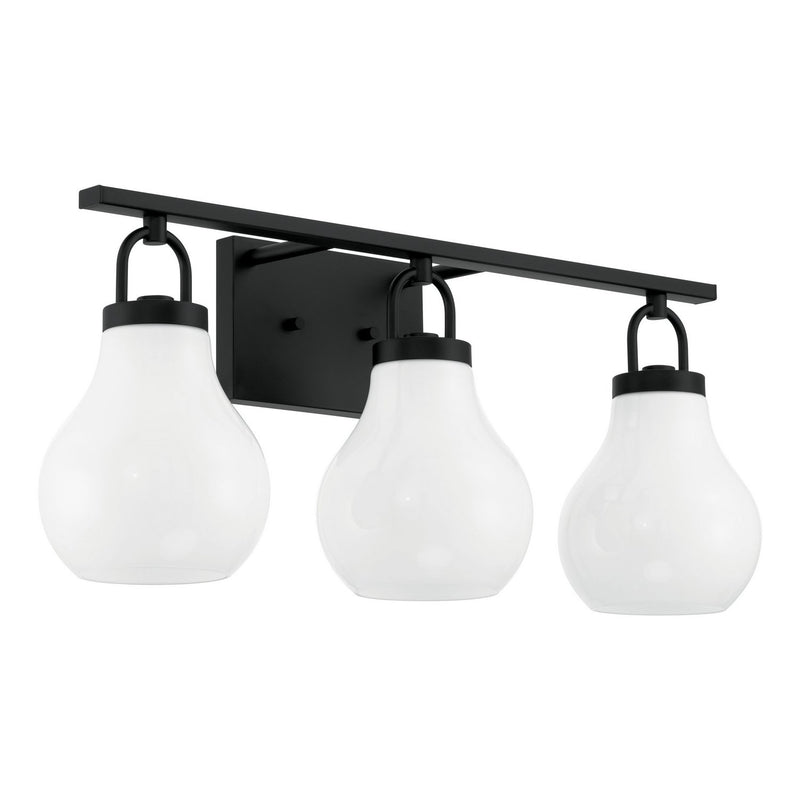 Thesis 207852A Three Light Vanity, Matte Black