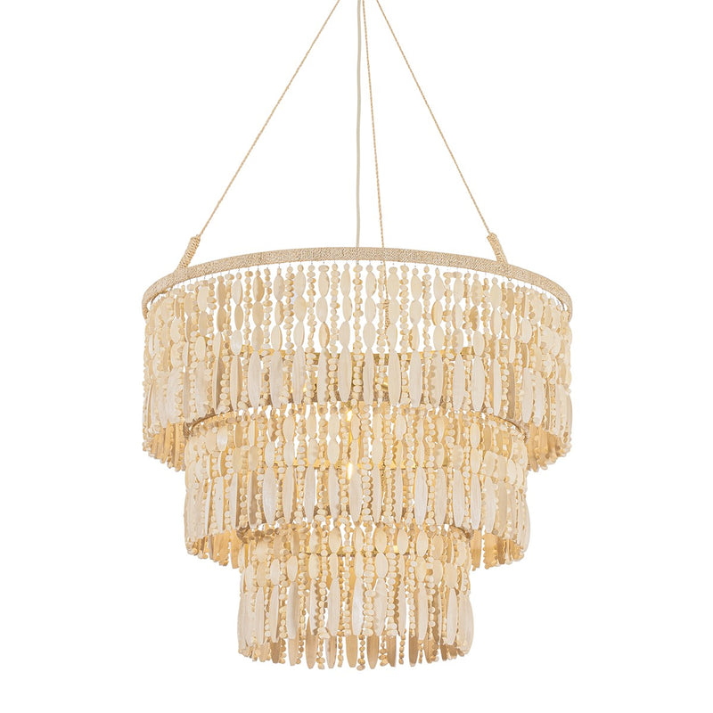 Troy Lighting F6732-VGL Four Light Pendant, Vintage Gold Leaf