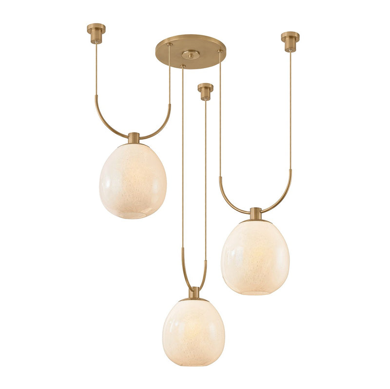 Troy Lighting F7536-PBR Three Light Chandelier, Patina Brass