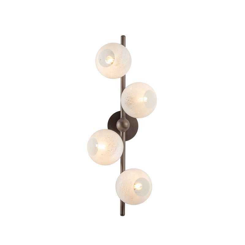 Troy Lighting B2828-BRL Four Light Wall Sconce, Bronze Leaf