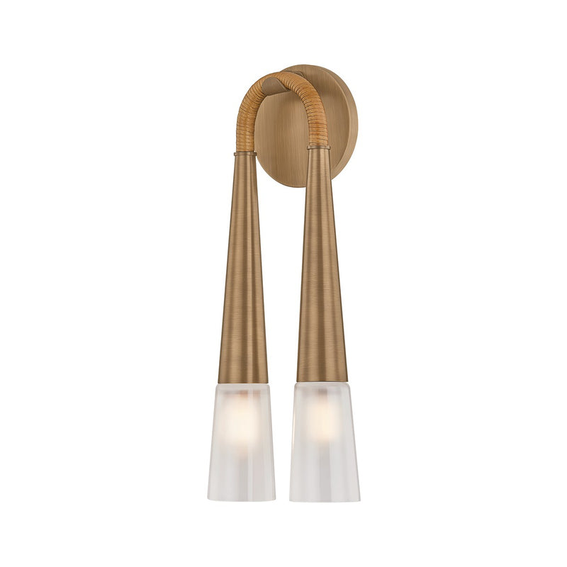 Troy Lighting B5516-PBR Two Light Wall Sconce, Patina Brass