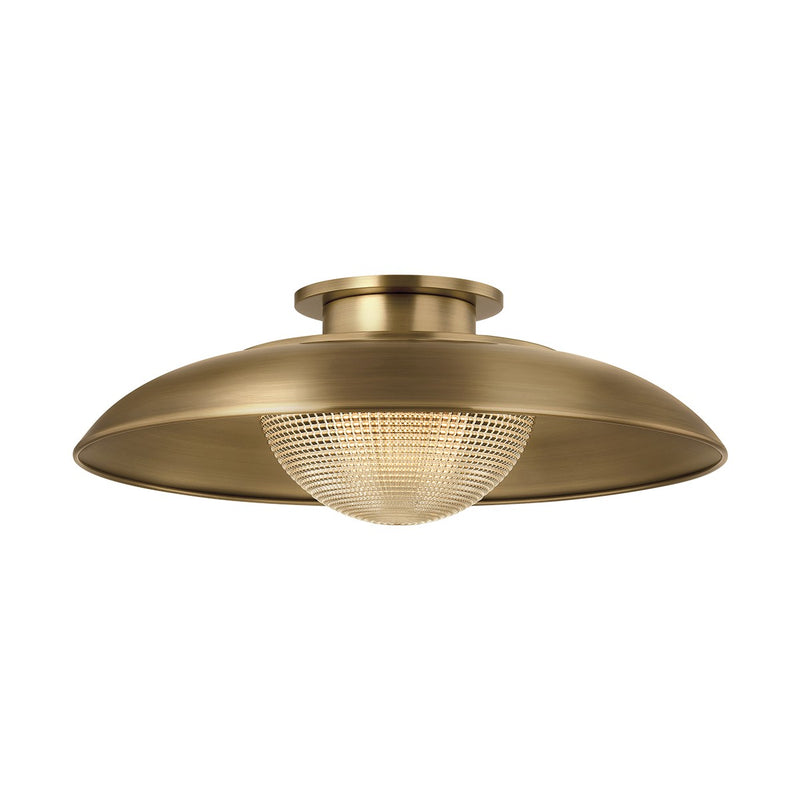 Troy Lighting C4118-PBR One Light Semi Flush Mount, Patina Brass
