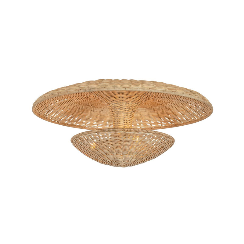 Troy Lighting C6222-BRL Three Light Semi Flush Mount, Bronze Leaf