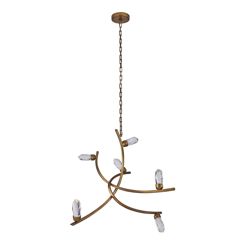 Allegri 045655-062-FR001 LED Chandelier, True Brass